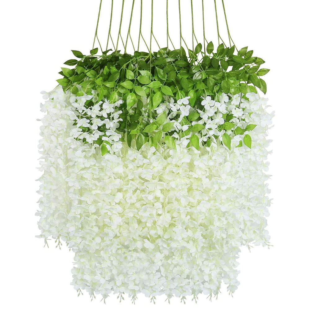 Artificial Hanging Silk Garland Vine Flowers Garden Decoration_0
