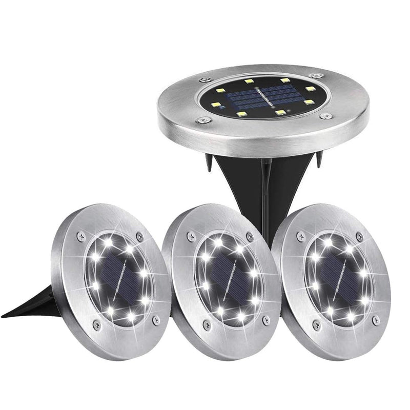 4 Pcs Solar Powered LED Light for Outdoor Garden Inground Recessed_10