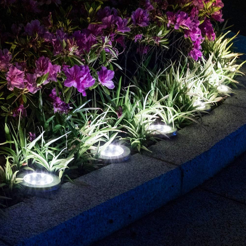 4 Pcs Solar Powered LED Light for Outdoor Garden Inground Recessed_2