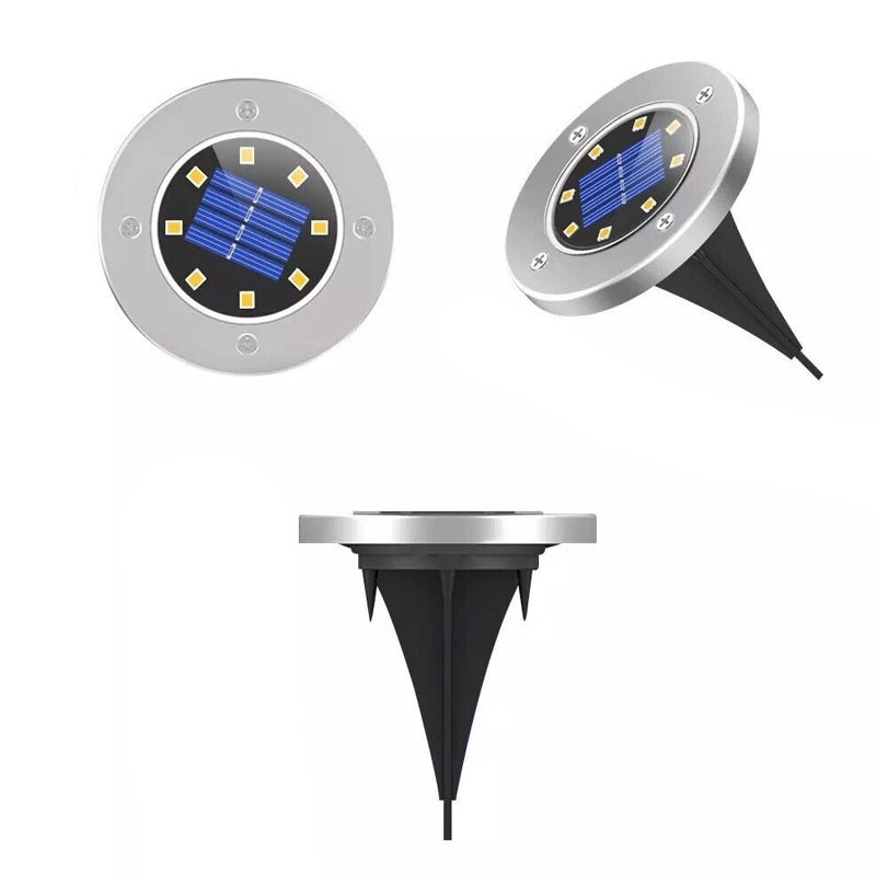 4 Pcs Solar Powered LED Light for Outdoor Garden Inground Recessed_11