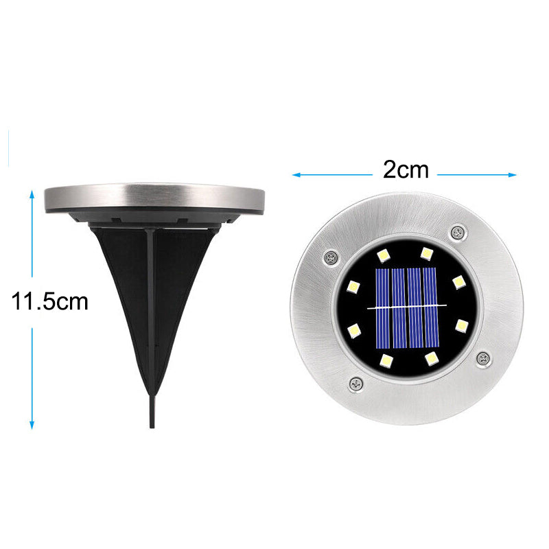 4 Pcs Solar Powered LED Light for Outdoor Garden Inground Recessed_14