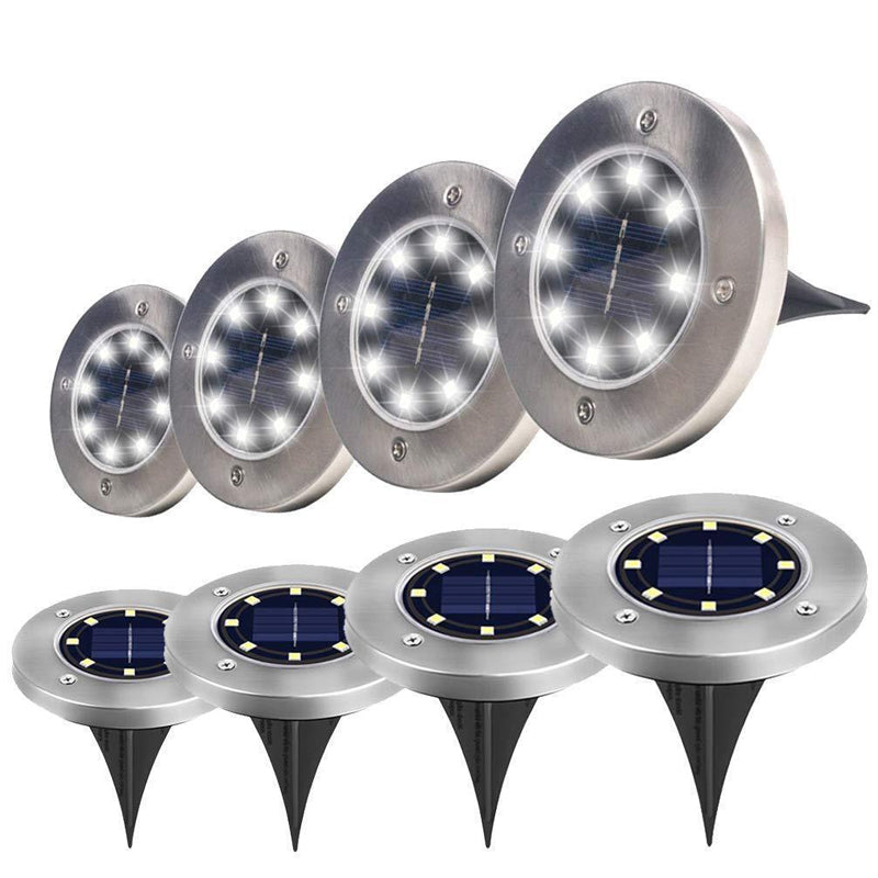 4 Pcs Solar Powered LED Light for Outdoor Garden Inground Recessed_12