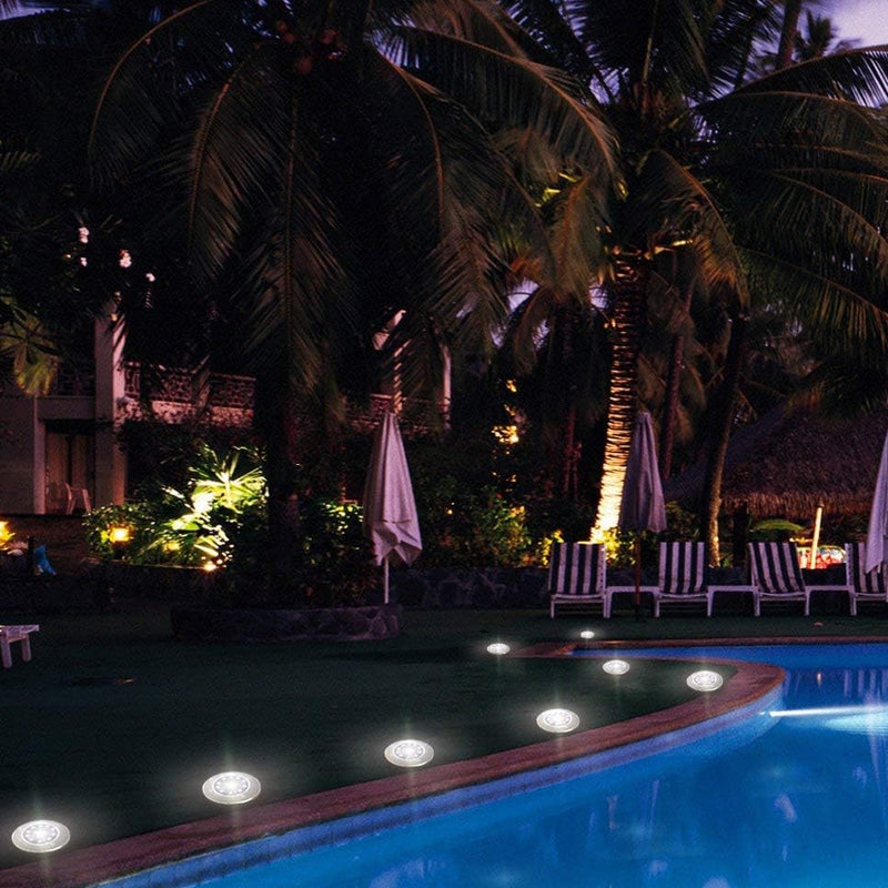 4 Pcs Solar Powered LED Light for Outdoor Garden Inground Recessed_5
