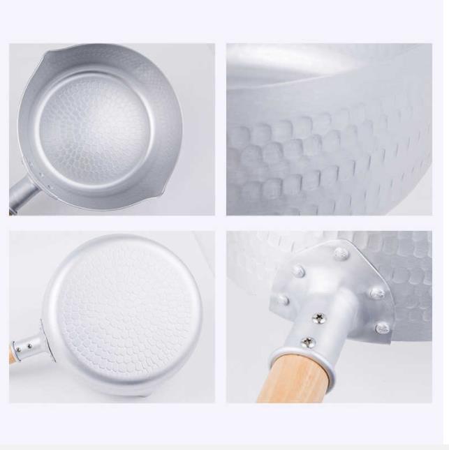 Justcook 20cm Japanese-style Stainless Steel Xueping Pot White Handle