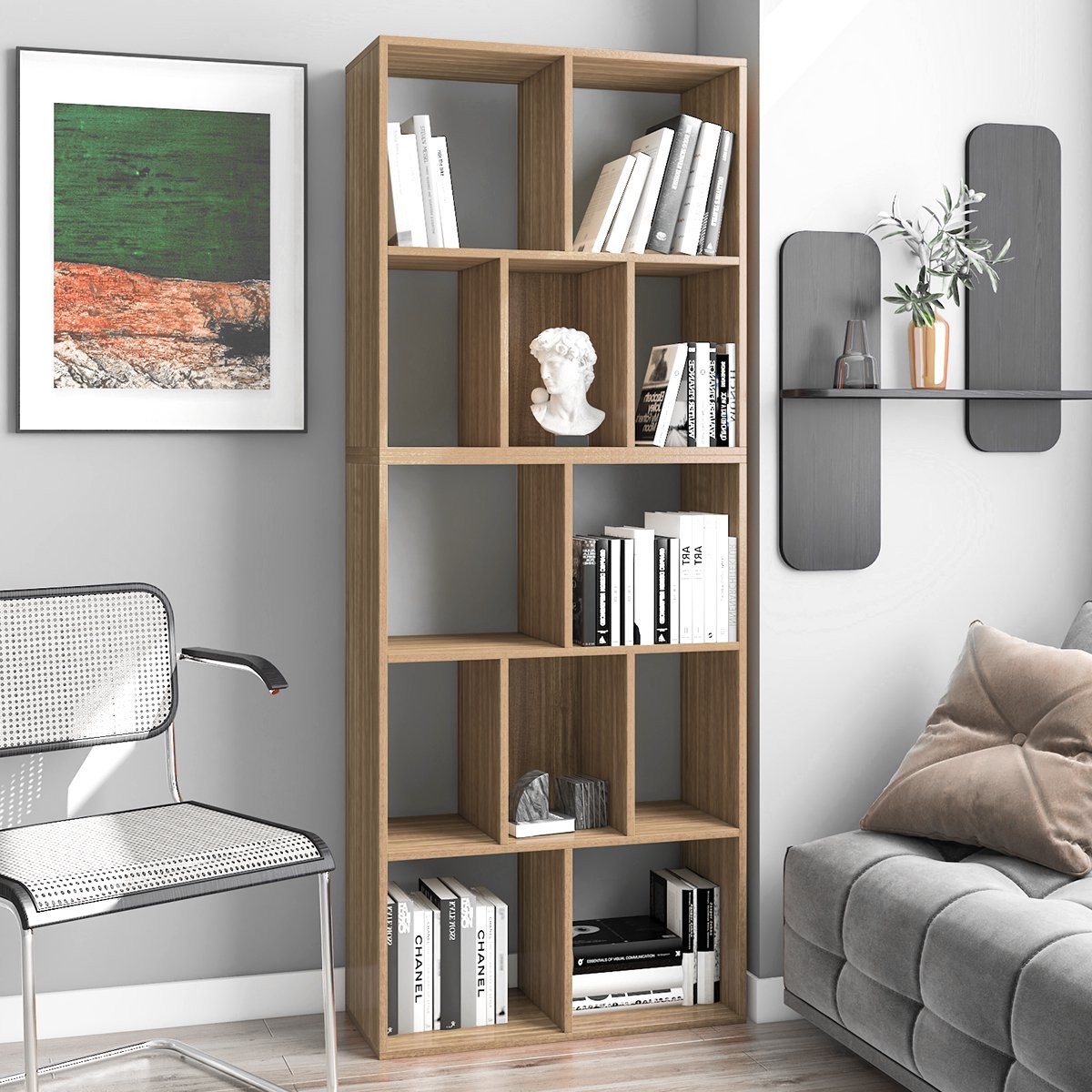 5 Tier Bookcase Storage Cabinet