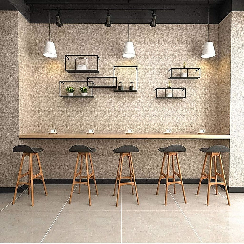 Floating Shelves - Retro or Industrial Metal Display Shelves - Black
