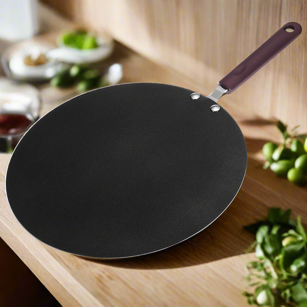 32cm Nonstick Frying Indian Tava Dosa Chapati Pan Flat Skillet Griddle Pan