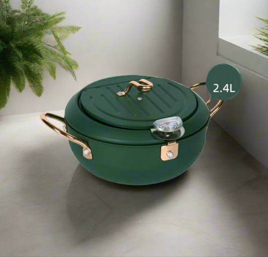 Justcook 20cm JSHS-YZG0320-1 Double Handle Tempura Karaga Fryer Pot Frying Pan
