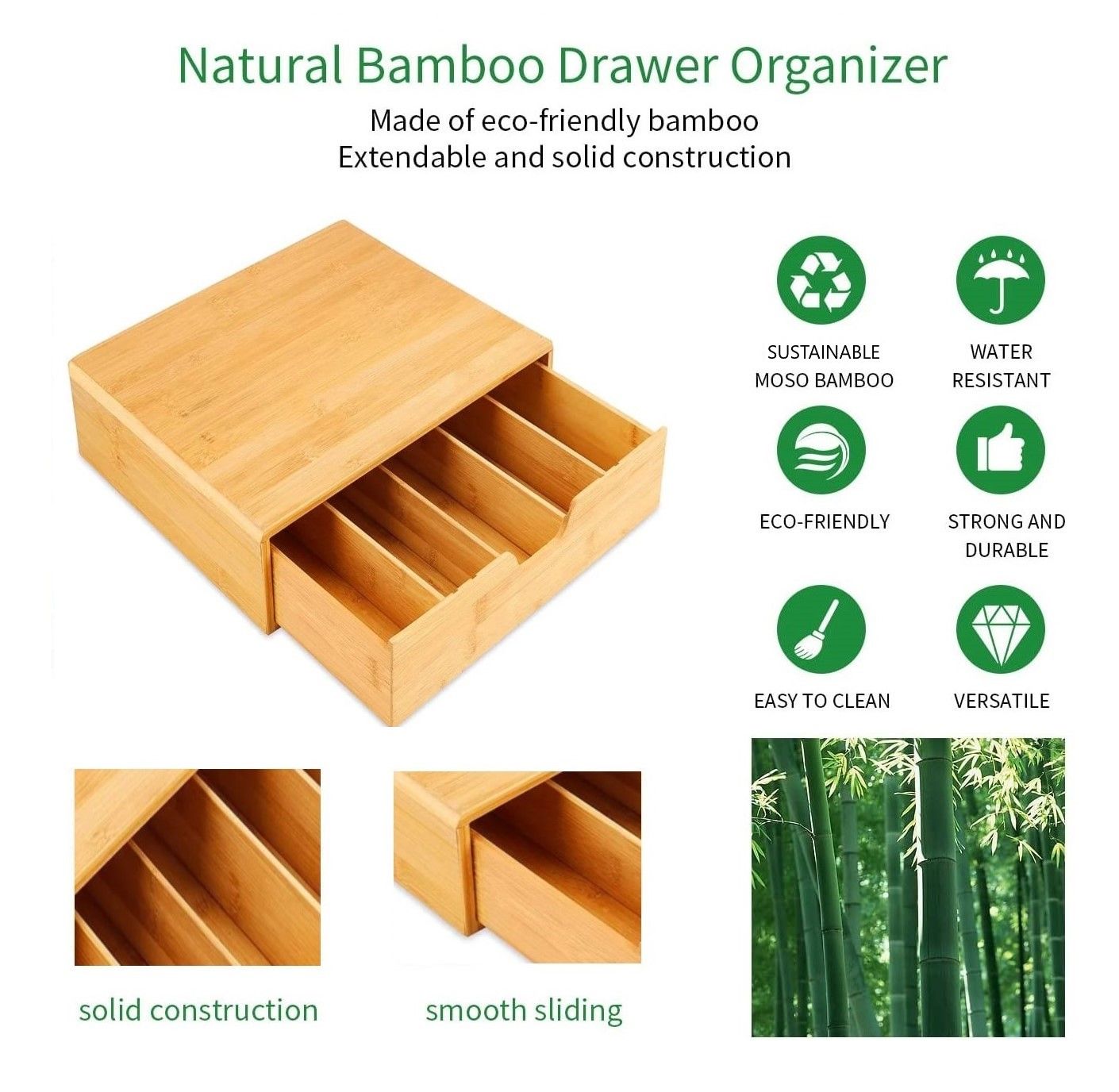 Bamboo K-Cup Coffee Pod Holder Storage Organiser