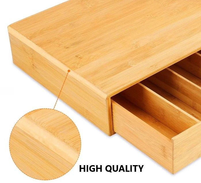 Bamboo K-Cup Coffee Pod Holder Storage Organiser