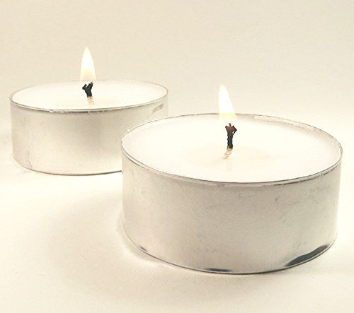 100 x Bulk Buy Large Tealight Candles 6cm Wide in silver foil cup - Party Event Wedding Dinner Romantic Ambience Decor