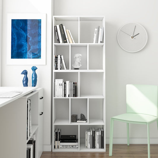 12 Cube Storage Organiser - Wooden Bookcase Cabinet Bookshelf