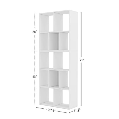12 Cube Storage Organiser - Wooden Bookcase Cabinet Bookshelf