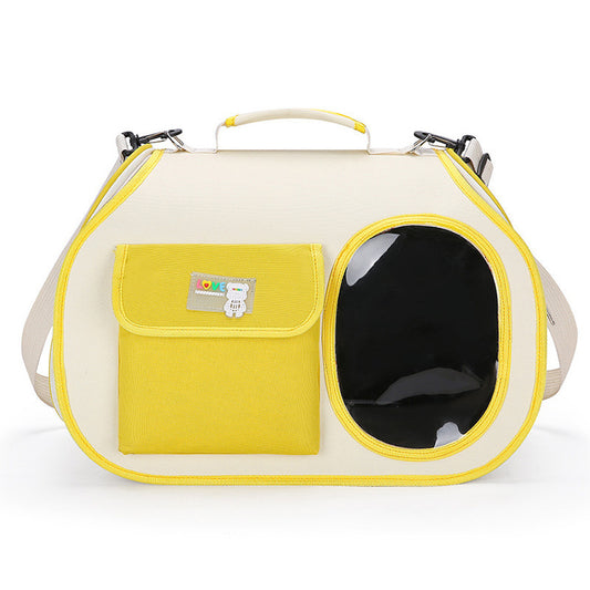 Yellow Colors Pet Carrier Backpack | Breathable Cat Carrier Backpack with Transparent Window