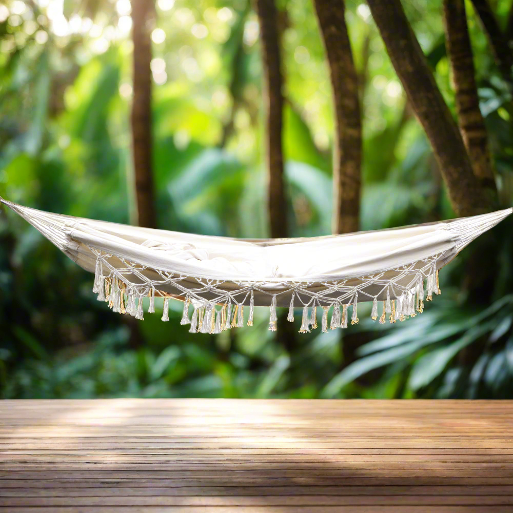 Gardeon Hammock Bed Rope Tassel Outdoor Hammocks Chair Camping