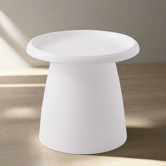 Artiss Coffee Table Round 52CM Plastic White