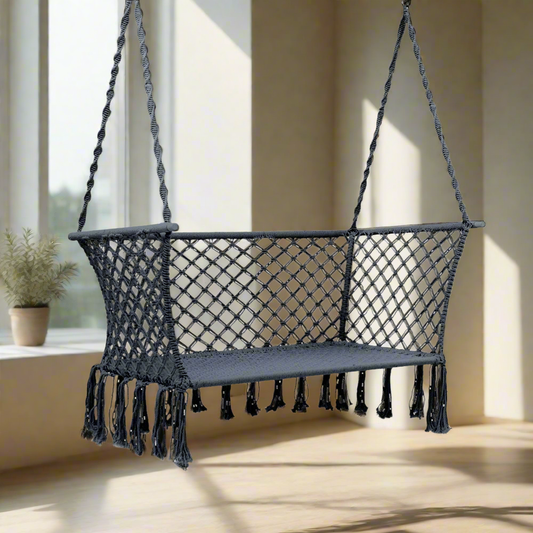 Gardeon Hammock Chair Outdoor Portable Camping Hammocks 2 Person Grey