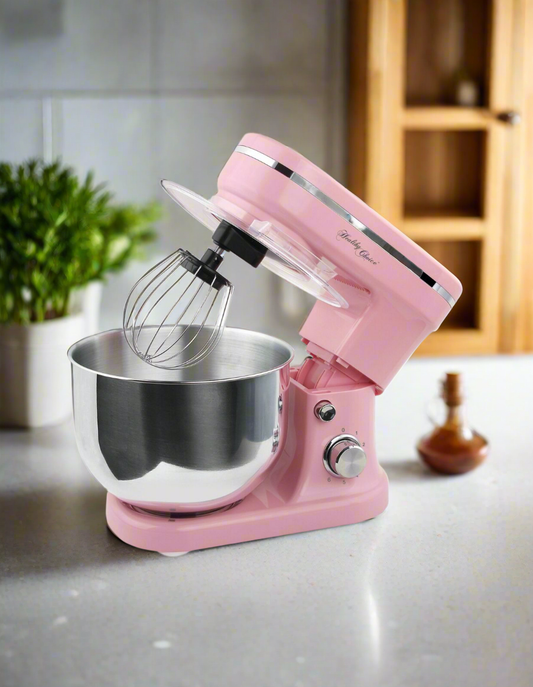 1200W Mix Master 5L Kitchen Stand (Pink) w/ Bowl/ Whisk/ Beater
