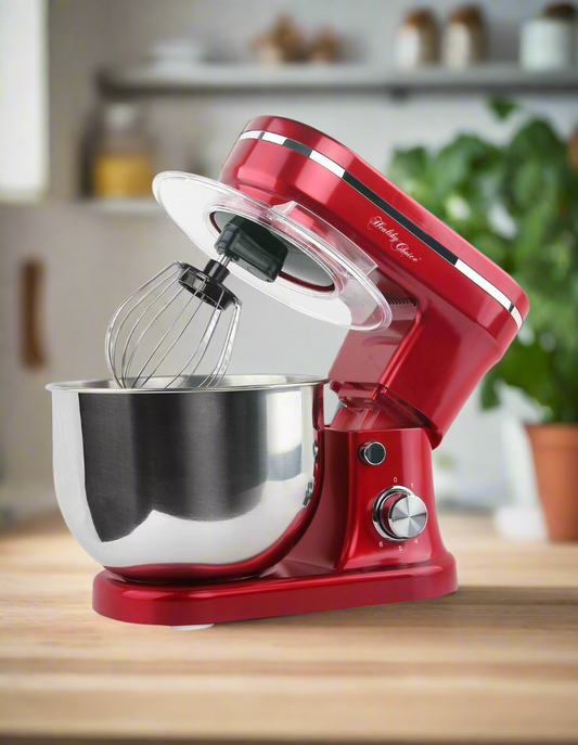 1200W Mix Master 5L Kitchen Stand (Red) w/ Bowl/ Whisk/ Beater
